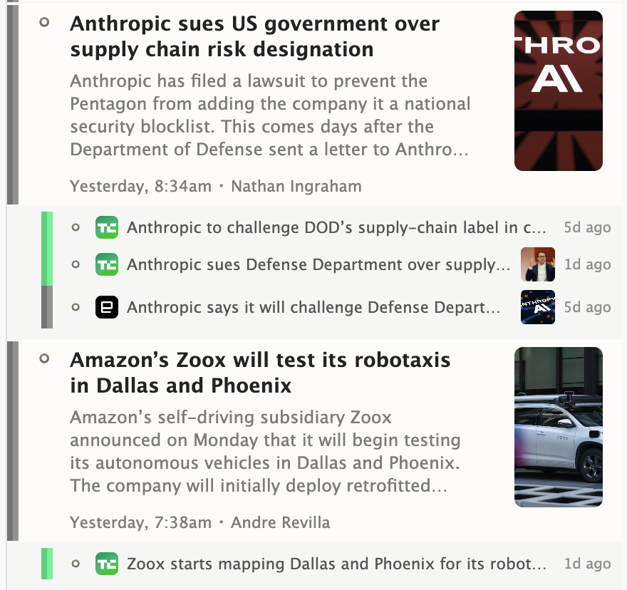 Story clustering grouping related stories together